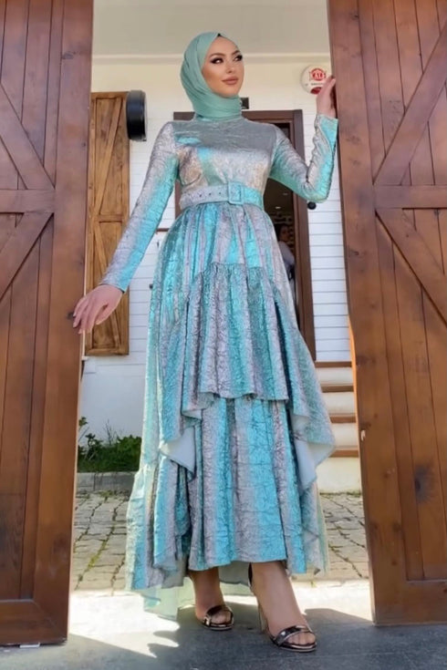 Neva Mint Janjanlı Şifon Şal